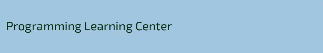 Programming Learning Center